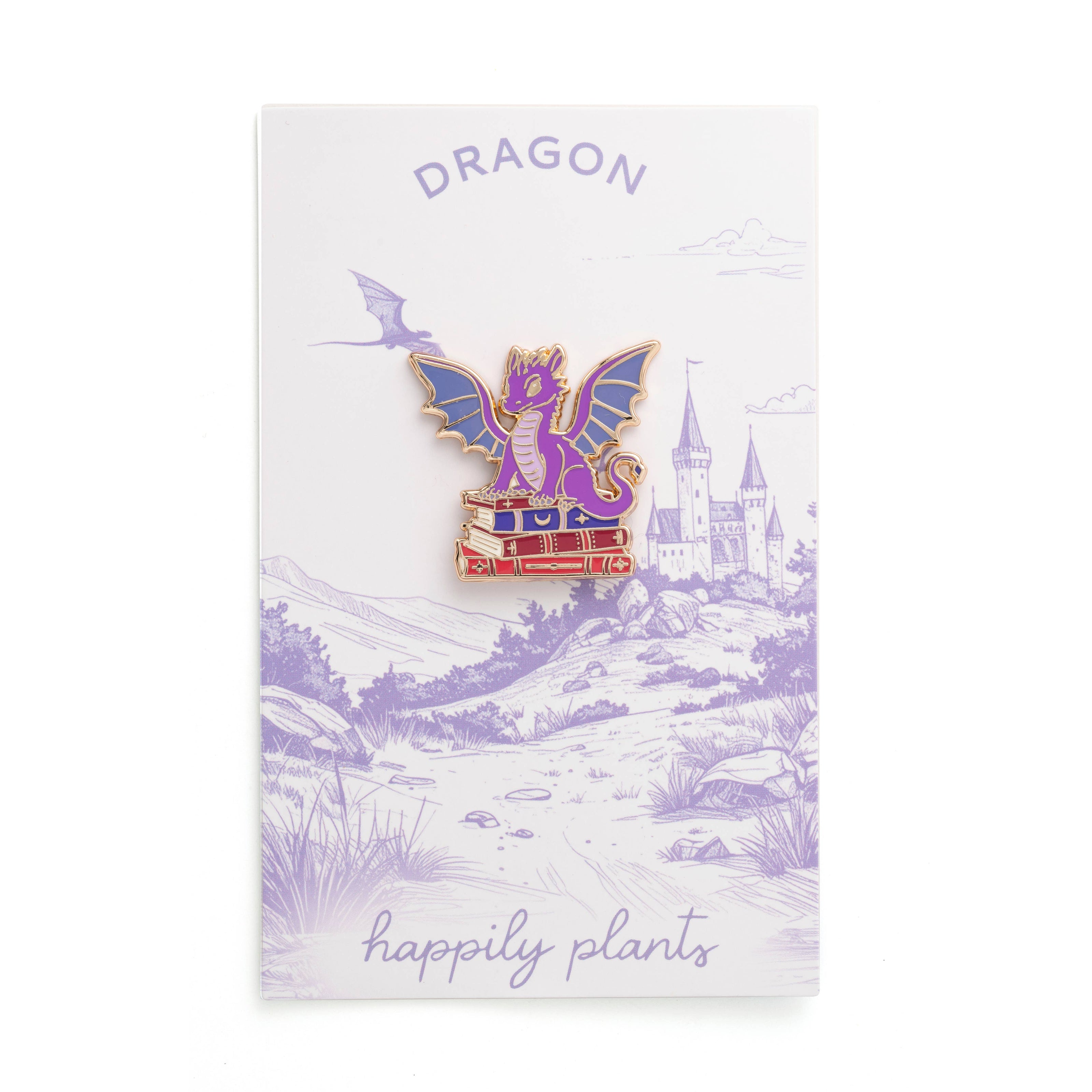 Dragon Fantasy Book Pin - Literary Gifts, Fantasy Gifts