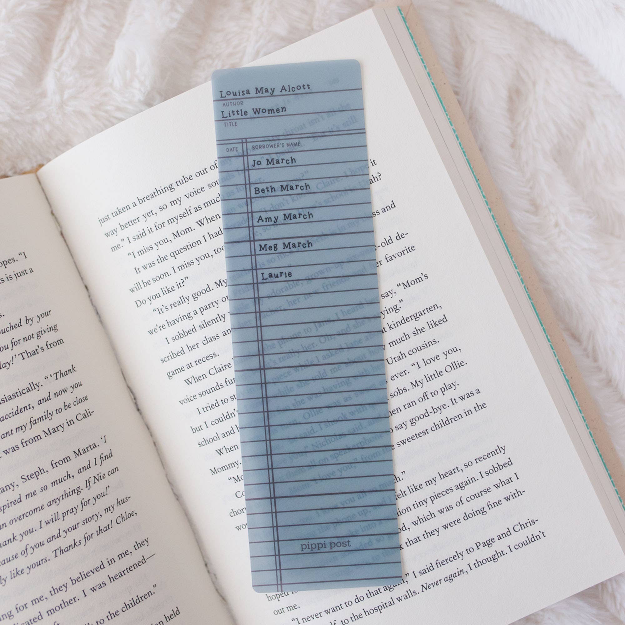 Little Women Library Transparent Bookmark