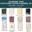 2026-27 Hard Cover Academic Planner, 8.5x11 Size (A4)