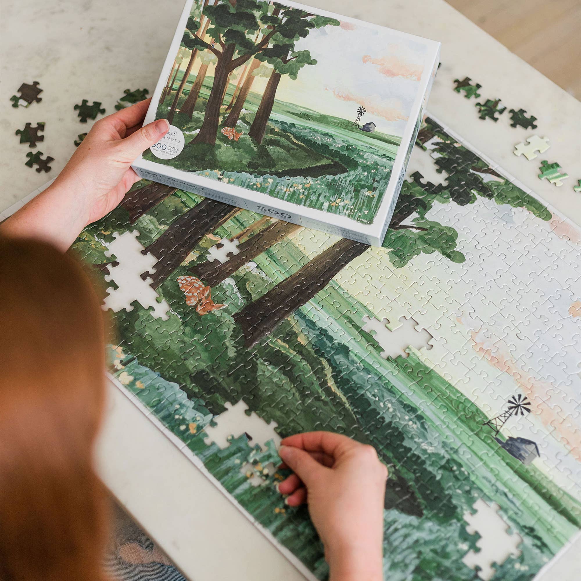 Sunlit Evening - 500 Piece Jigsaw Puzzle