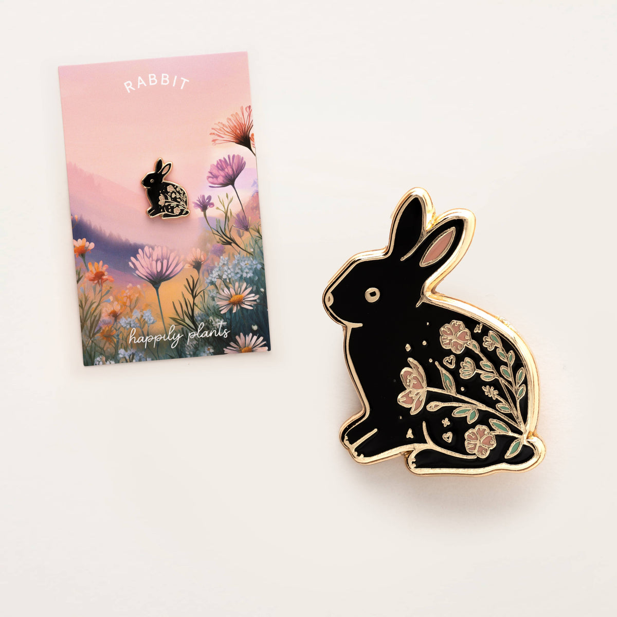 Rabbit Lapel Pin, Bunny Garden Easter Gifts