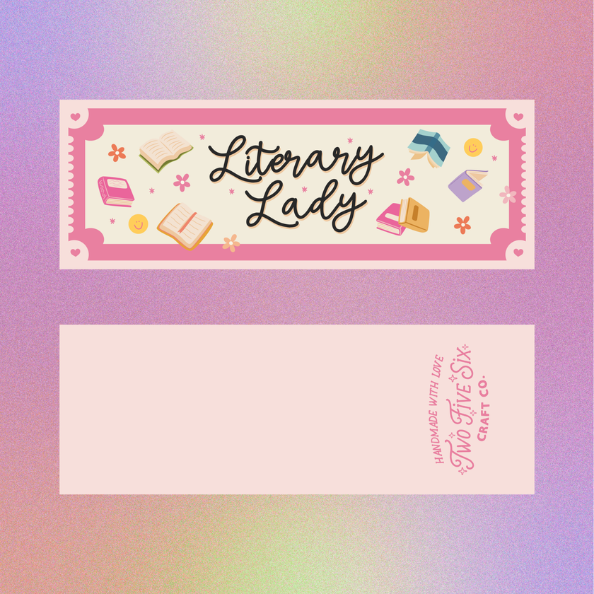 Literary Lady Handmade Bookmark 5.6 in