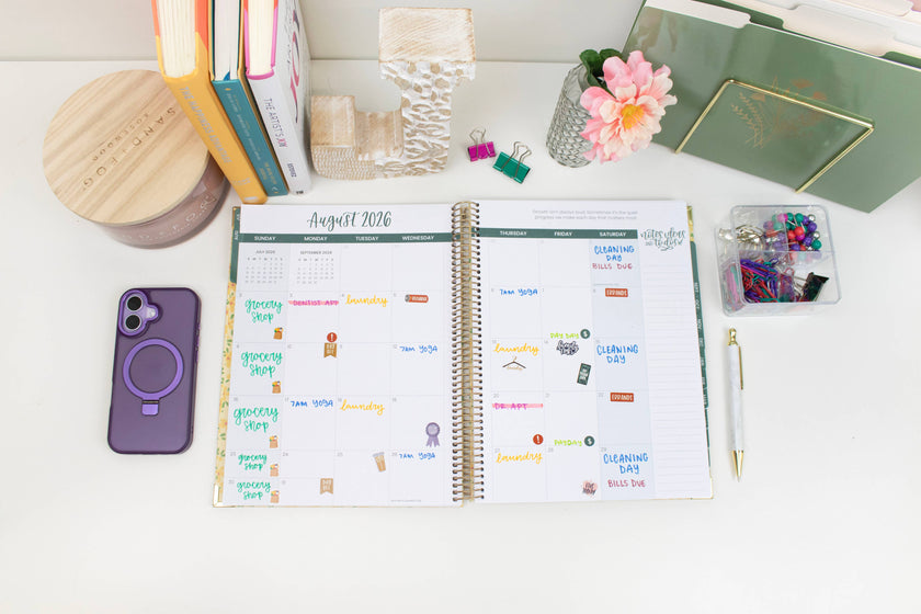 2026-27 Hard Cover Academic Planner, 8.5x11 Size (A4)