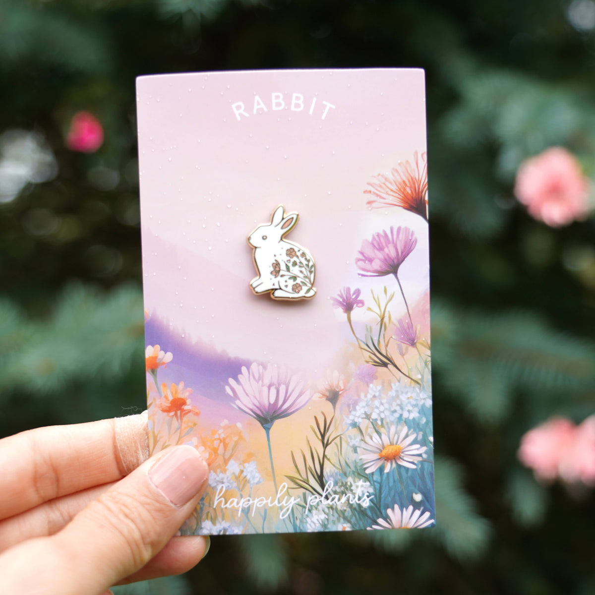 Rabbit Lapel Pin, Bunny Garden Easter Gifts