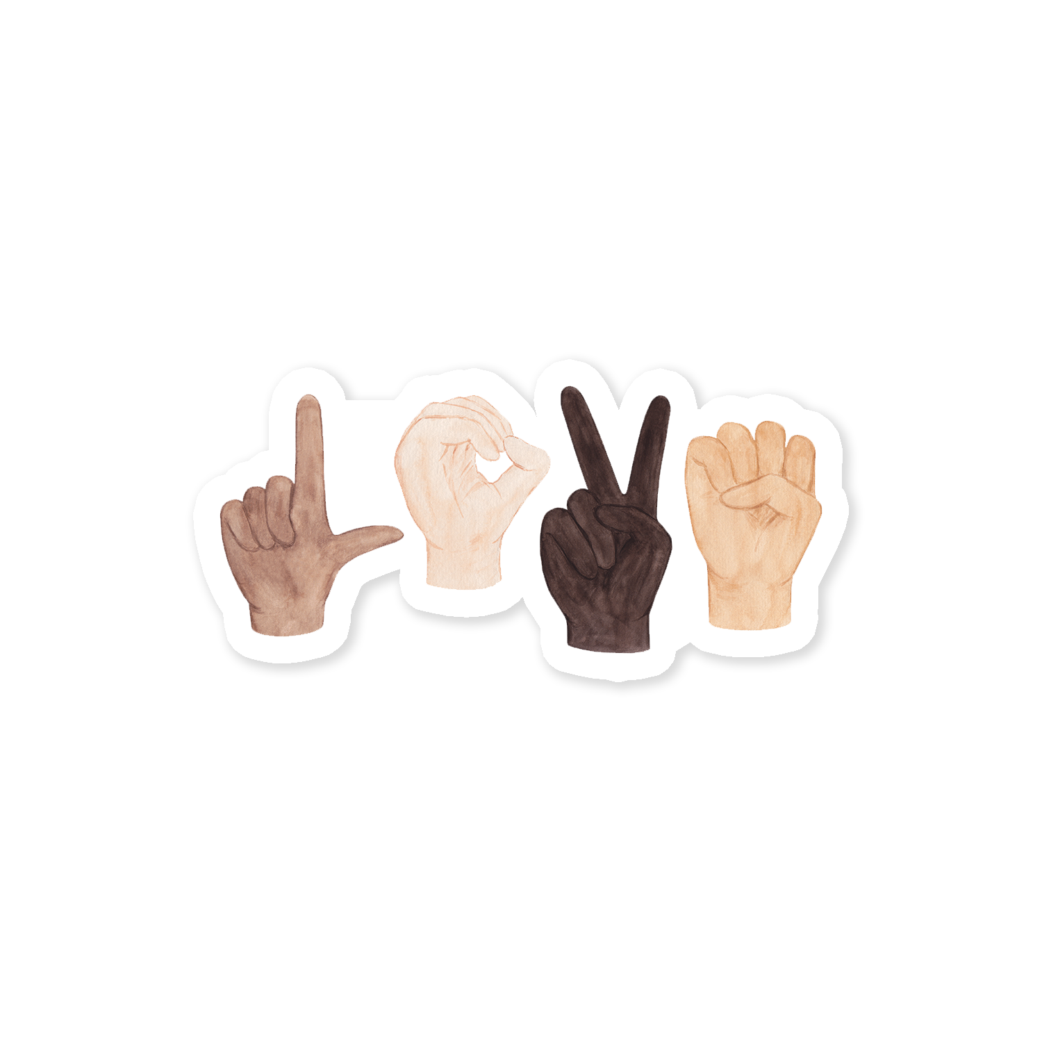 Love Your Neighbor — Diversity Sign Language Sticker