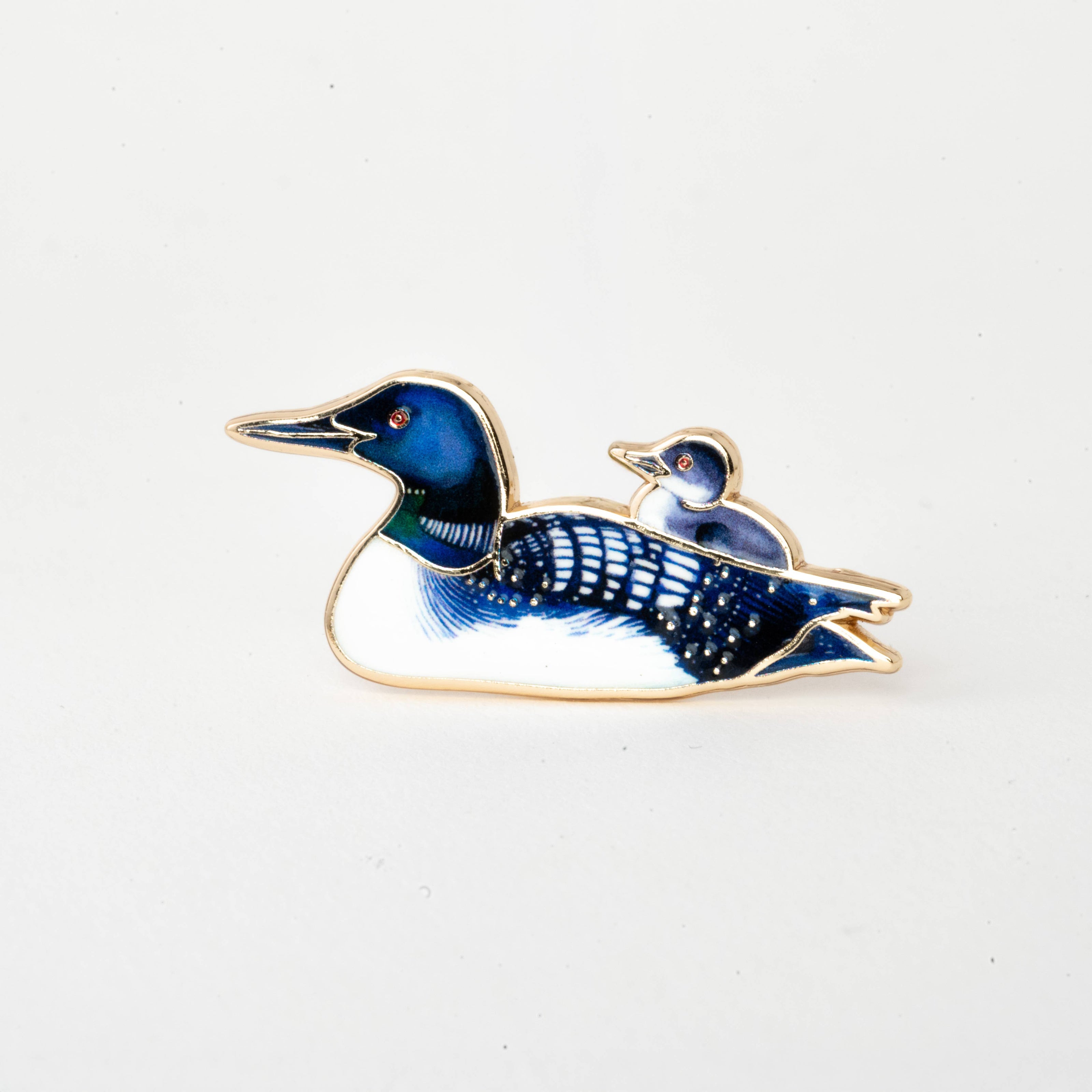 Lake & Loon Pin, Lake Lover Gifts, Nature Pins Bird Gifts