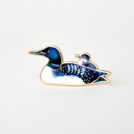 Lake & Loon Pin, Lake Lover Gifts, Nature Pins Bird Gifts