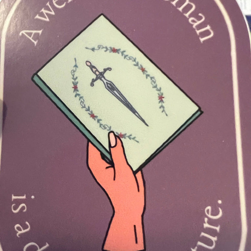 A Well Read Woman Sticker | A Dangerous Creature Kindle