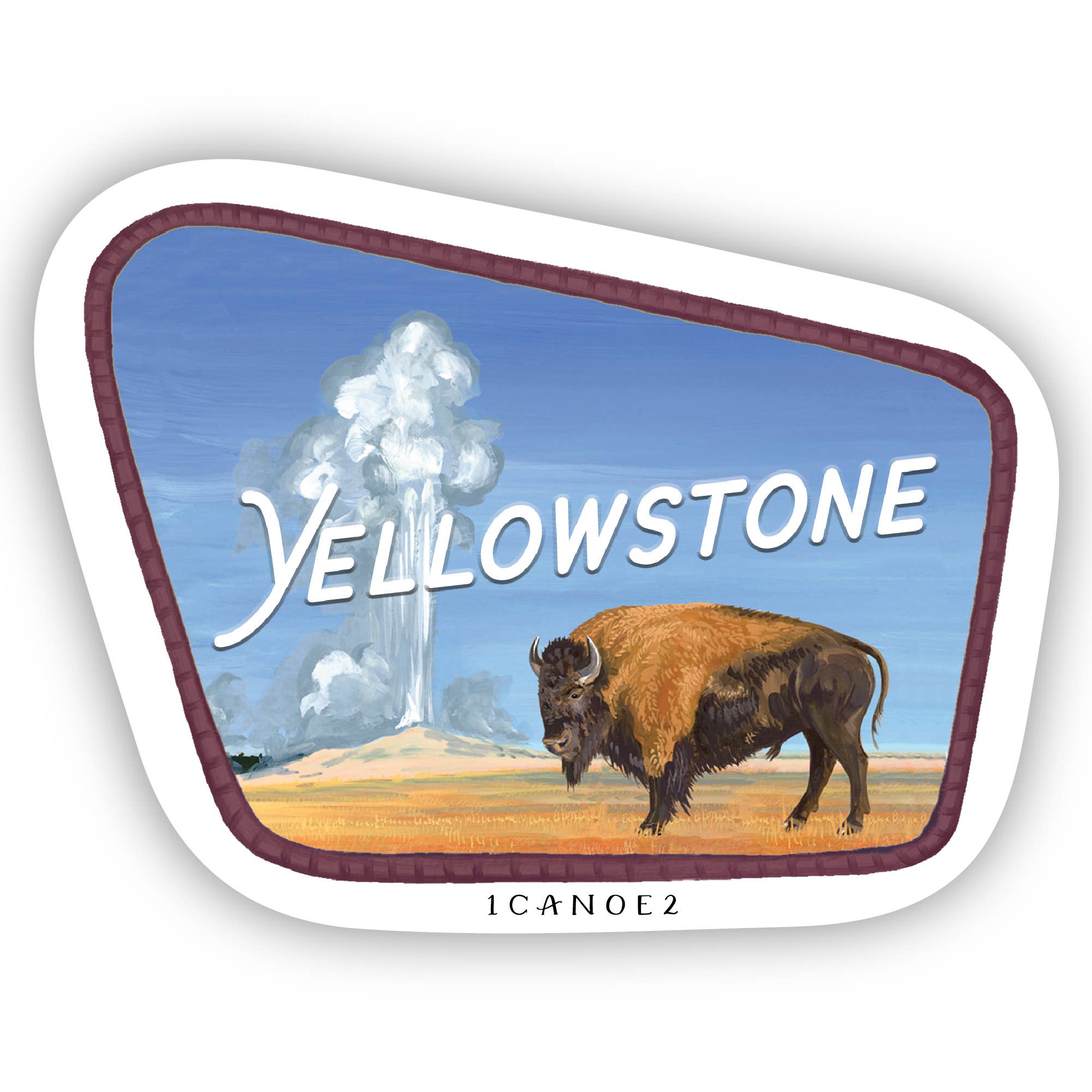 Yellowstone National Park Badge Decal Sticker