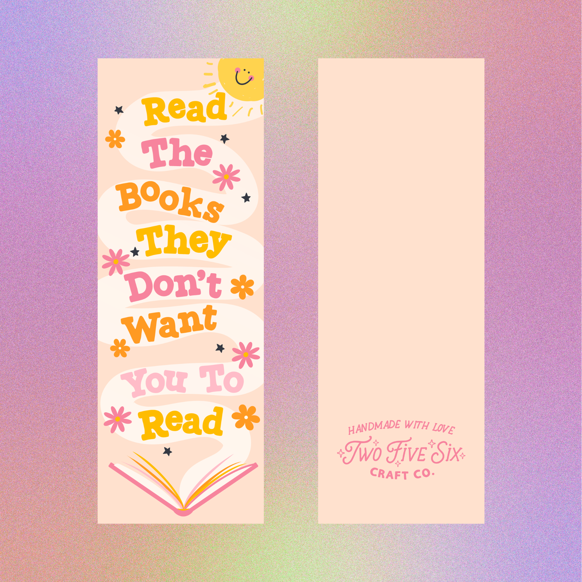 Rebel Reads Handmade Bookmark 7 in