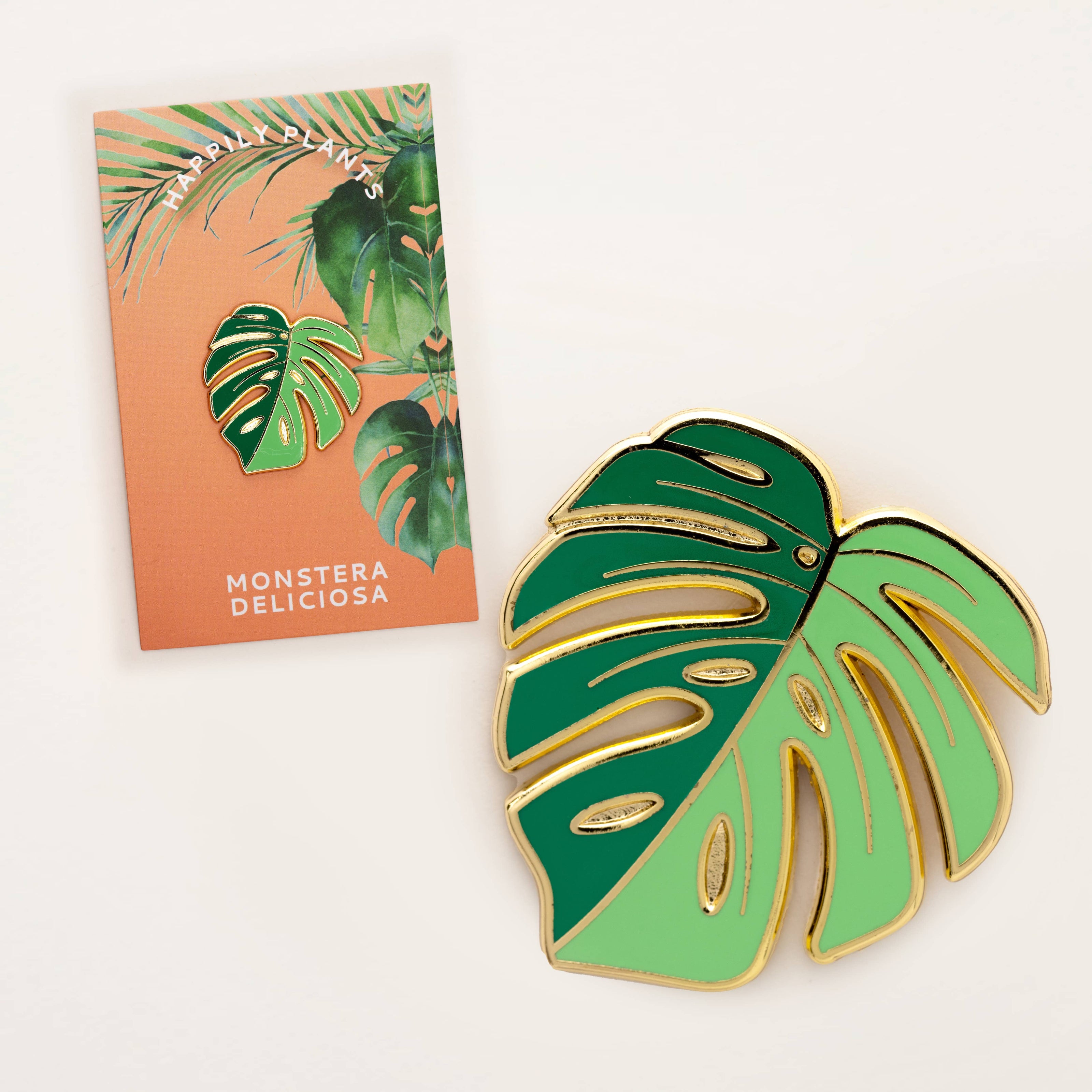 Green Monstera Deliciosa Plant Pin, Plant Gifts