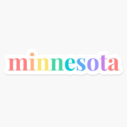 Minnesota US State 3.75 x 1 in - Everyday Sticker
