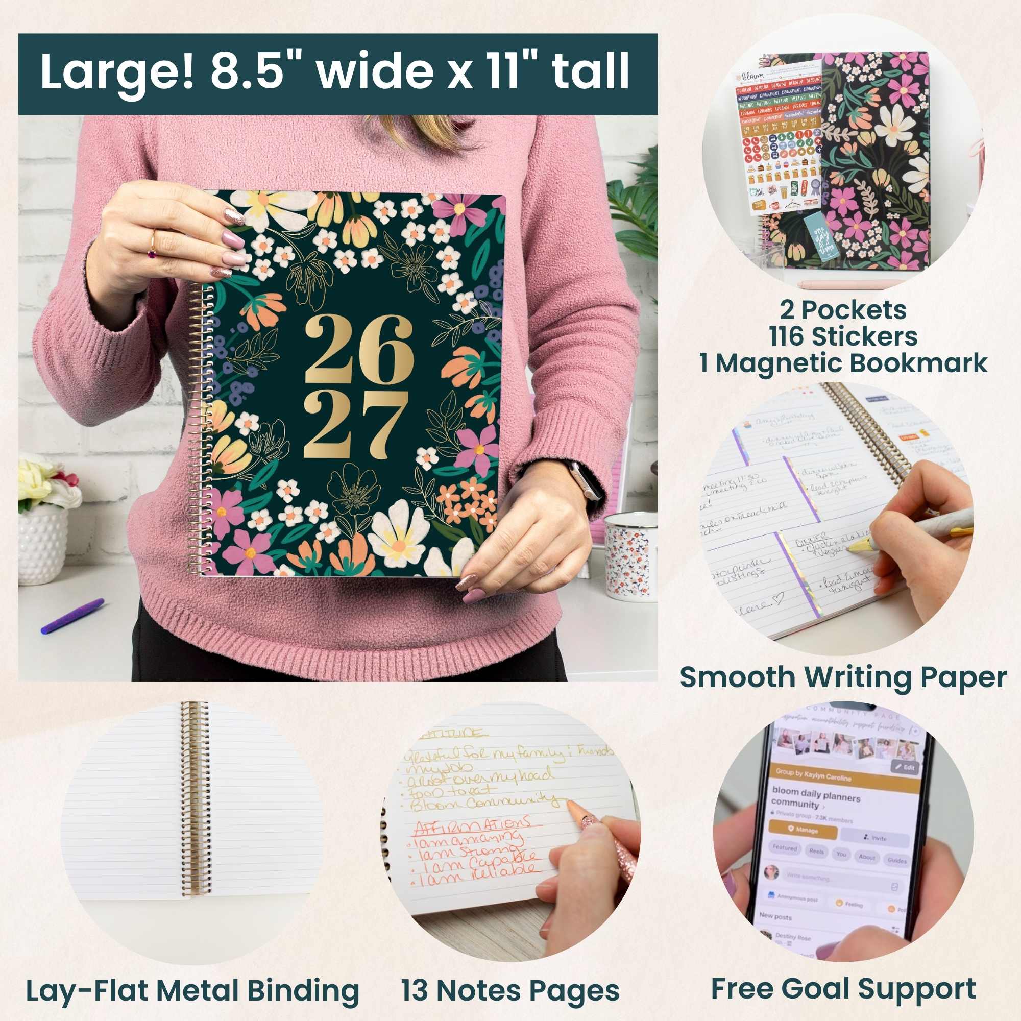 2026-27 Soft Cover Academic Planner, 8.5x11 Size