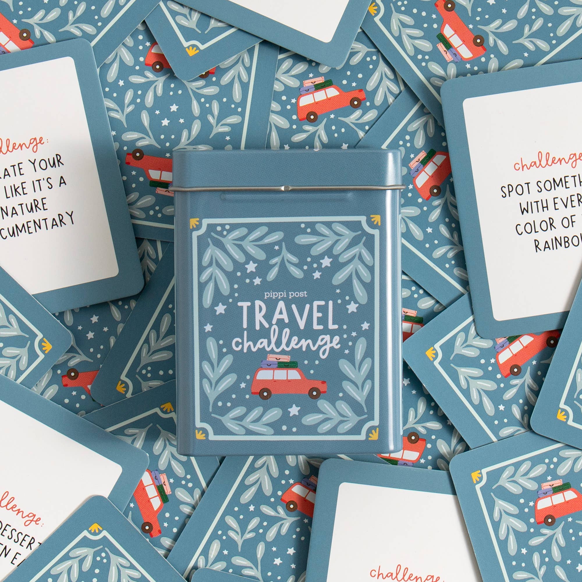 Travel Challenge Game - Deck of Cards + Storage Tin