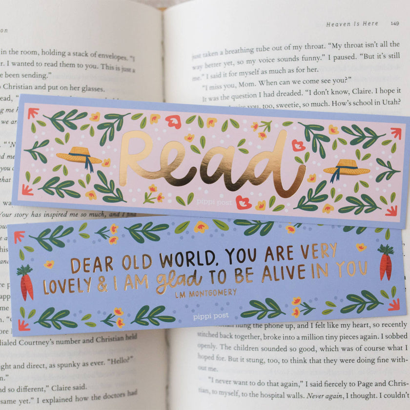 Read Anne of Green Gables Gold Foil Bookmark Set