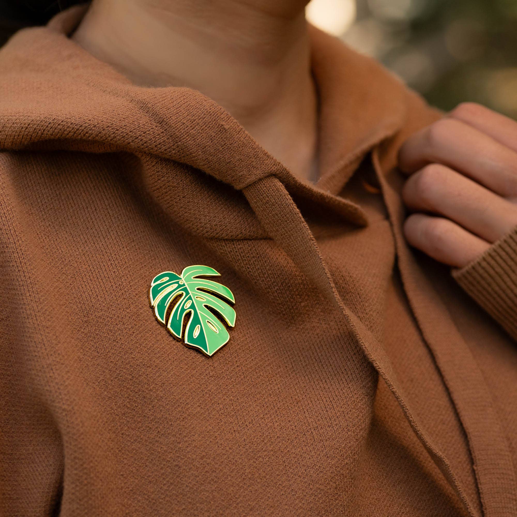 Green Monstera Deliciosa Plant Pin, Plant Gifts