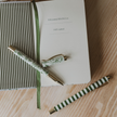 Green Floral Metal Pen Set - Home Decor & Gifts