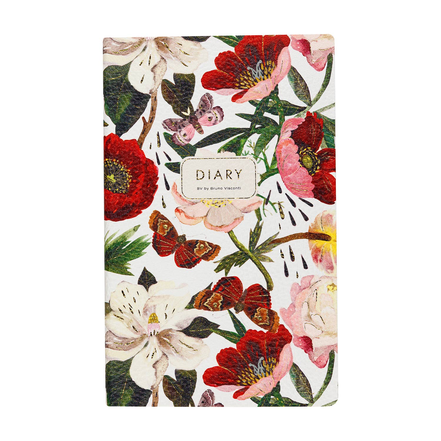 A5 Vegan Leather Daily Planner - Peonies