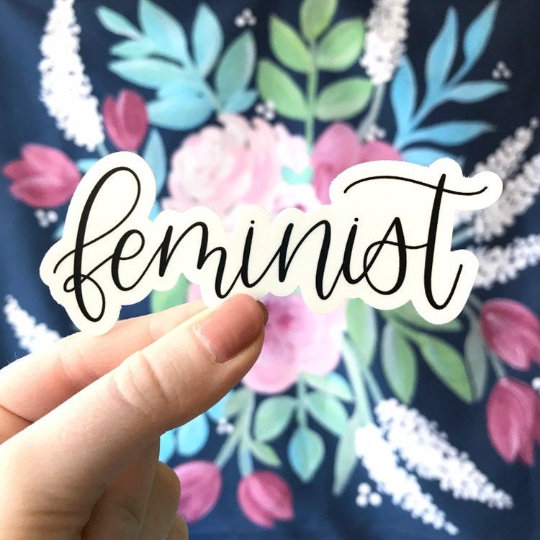 Feminist Quote Sticker, 4x1.5 in.