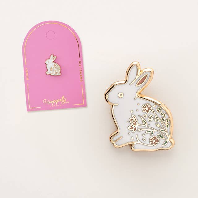 Rabbit Lapel Pin, Bunny Garden Easter Gifts