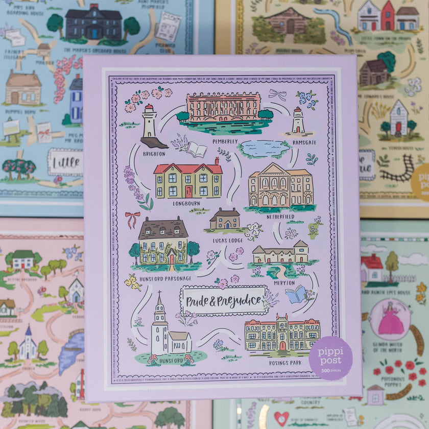 Pride and Prejudice Map - 500 Piece Jigsaw Puzzle