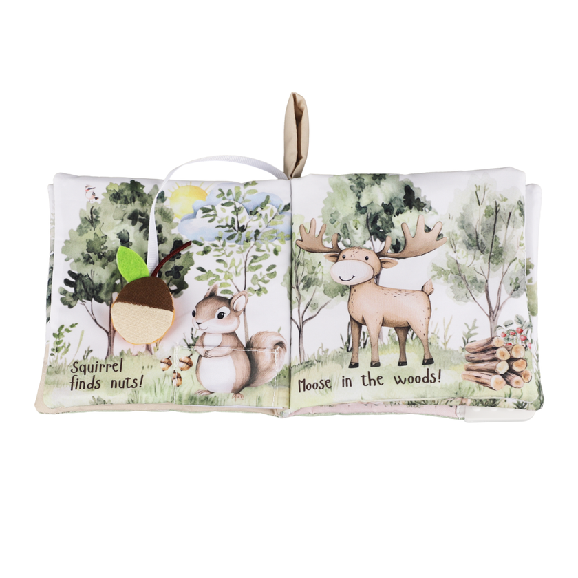 Forest Friends 10-Page Crinkle Soft Cloth Baby Book Teether