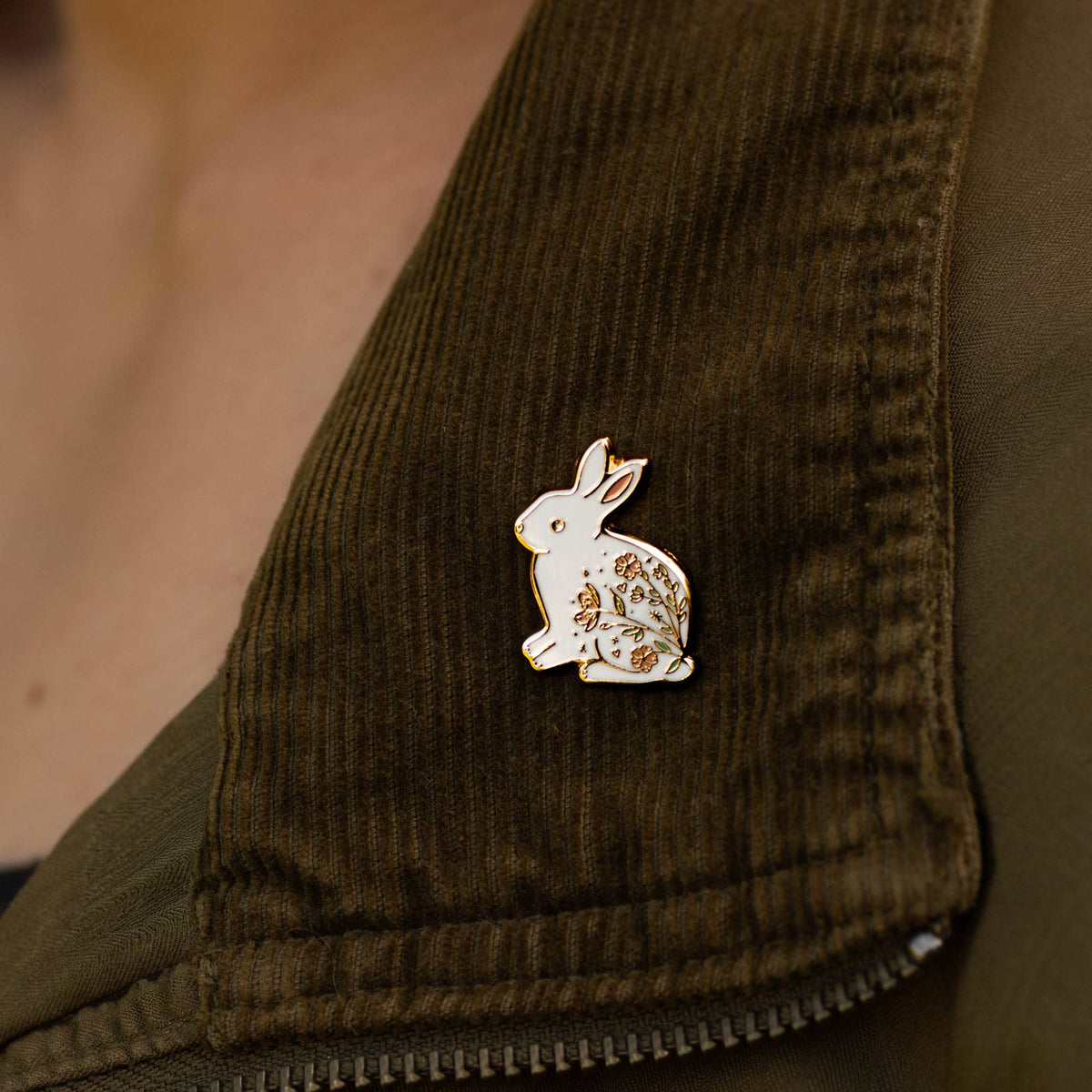 Rabbit Lapel Pin, Bunny Garden Easter Gifts