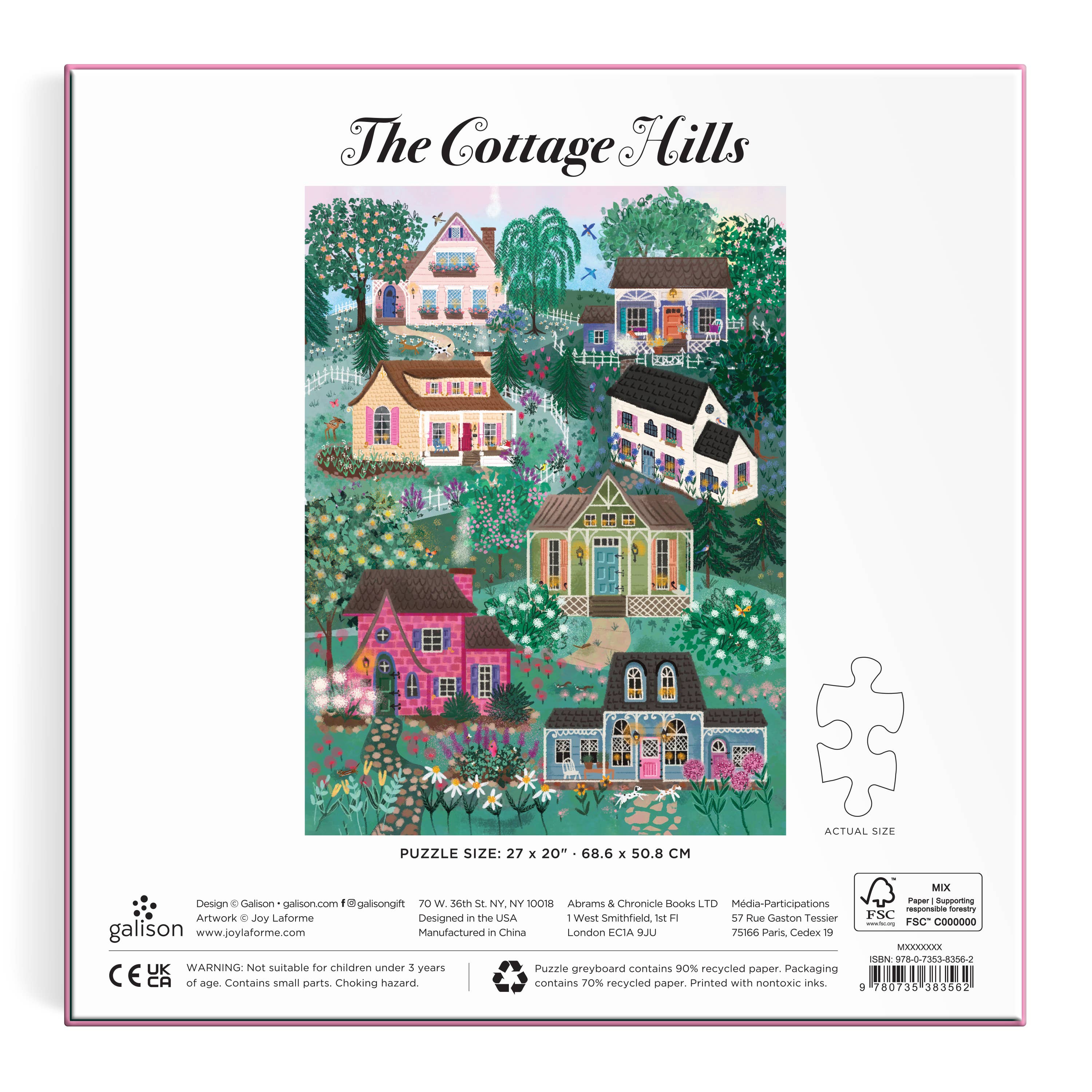 Joy Laforme The Cottage Hills 1000 Piece Puzzle in a Square Box