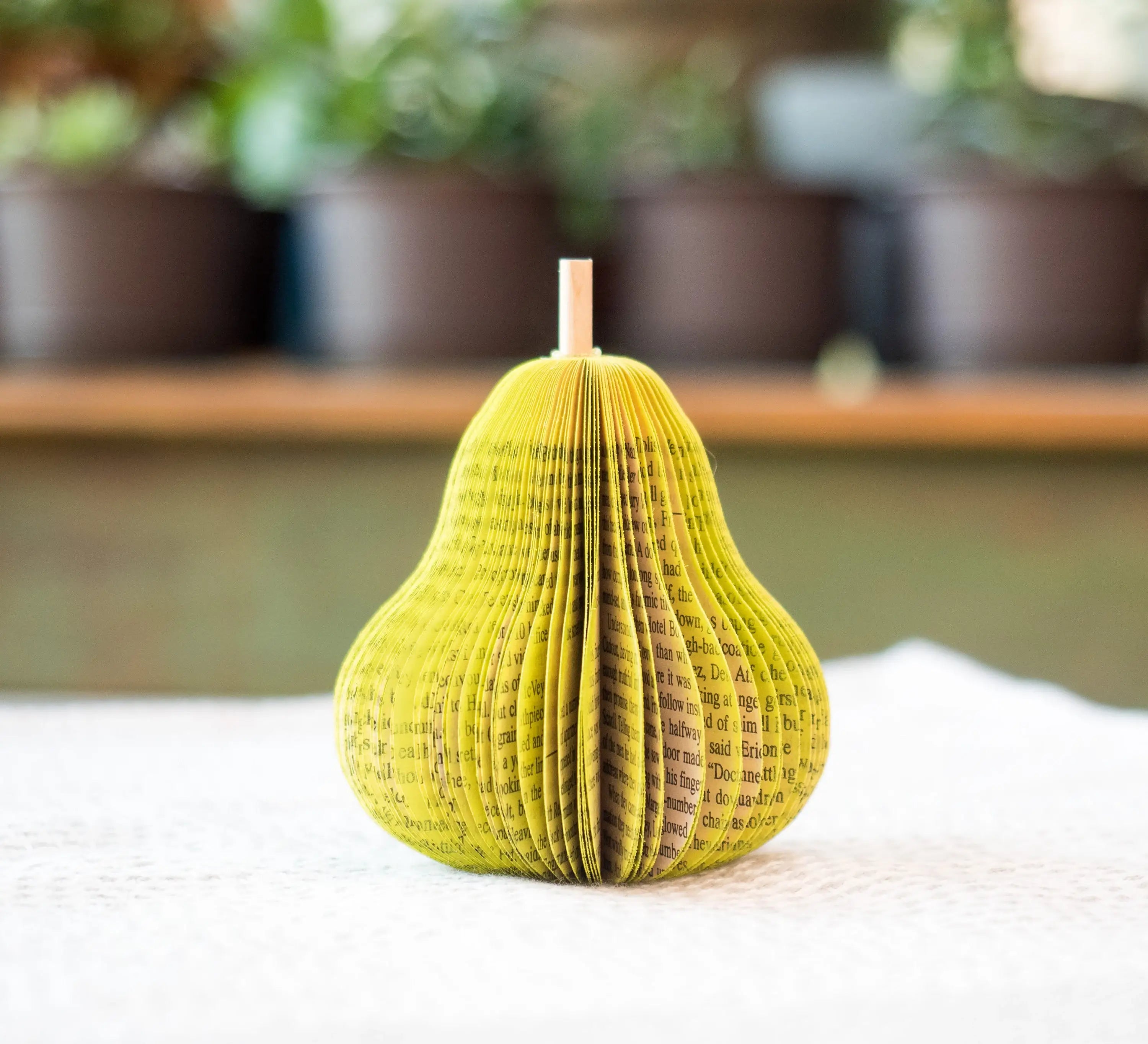 Book Page Pear-Book Gift-Paper Anniversary-Summer Fruit