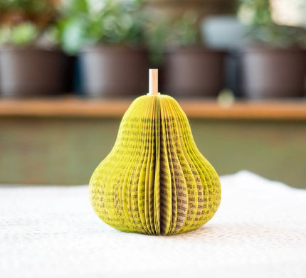 Book Page Pear-Book Gift-Paper Anniversary-Summer Fruit