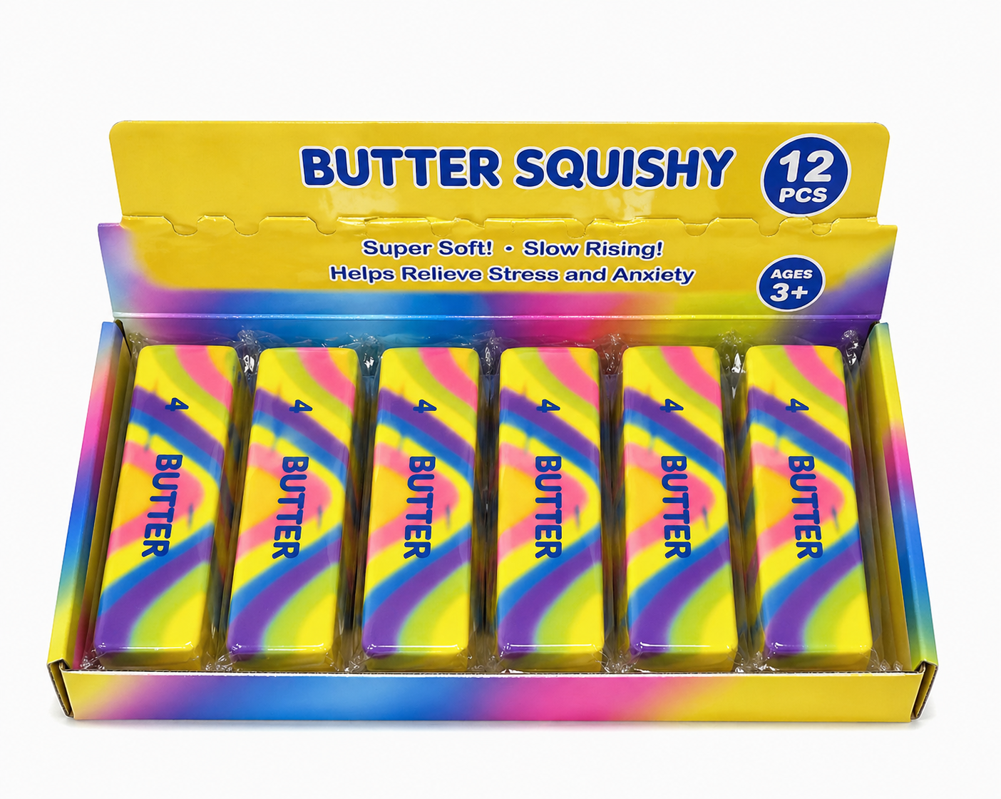 Butter Squishy Toy – Rainbow Edition (5.5”) MSUSBR