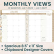 2026-27 Hard Cover Academic Planner, 8.5x11 Size (A4)
