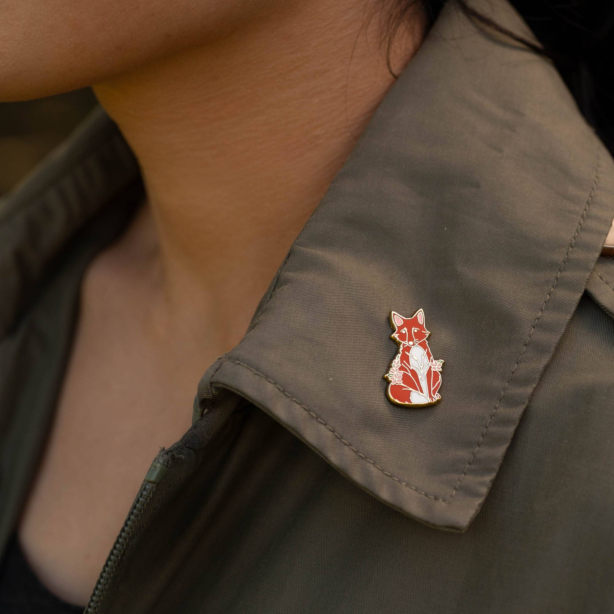 Forest Fox Pin, Wilderness Animal Gifts