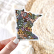 Minnesota 3x3in. Floral State Sticker