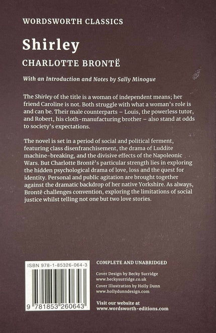 Shirley | Charlotte Brontë | Wordsworth Classic Ed. | Book