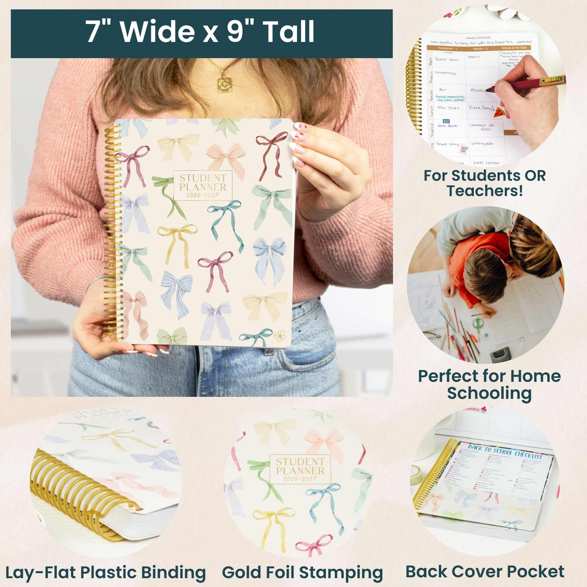 2026-27 Daisy Academic Student Planners 7x9