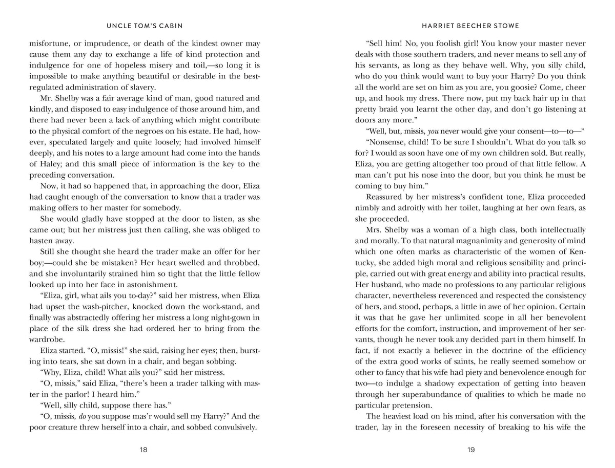 Uncle Tom's Cabin by Harriet Beecher Stowe