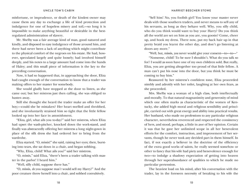 Uncle Tom's Cabin by Harriet Beecher Stowe