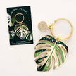 Monstera Thai Constellation Plant Keychain Charm Plant Gifts