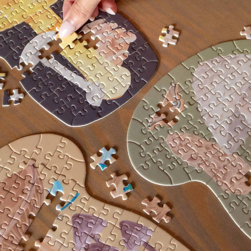 Midnight Flora & Fauna - 100 Piece Jigsaw Puzzles - Set of 3