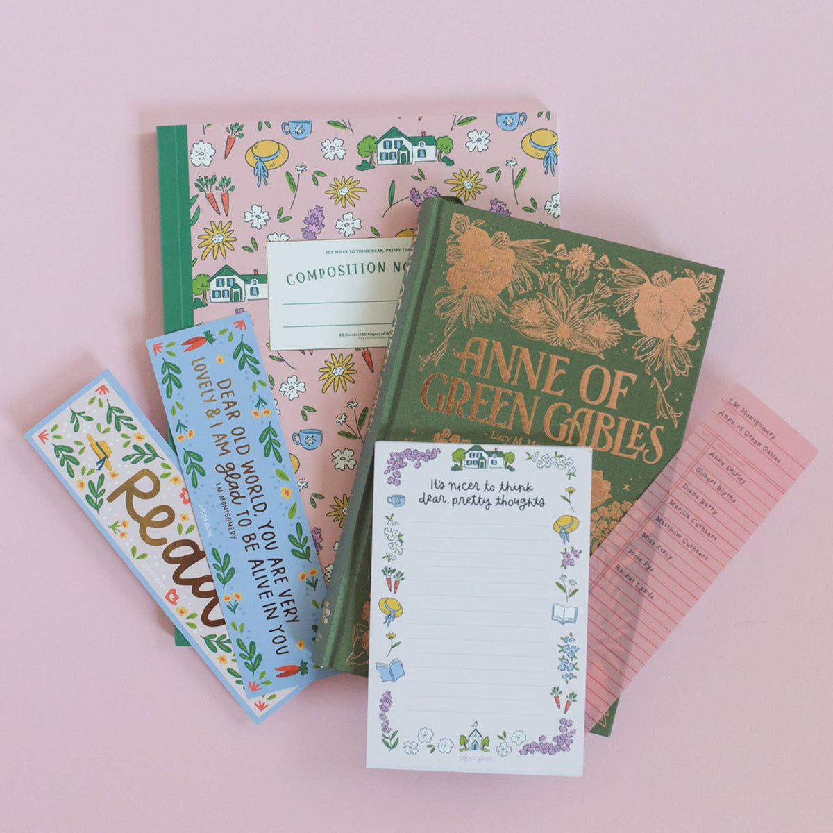 Read Anne of Green Gables Gold Foil Bookmark Set