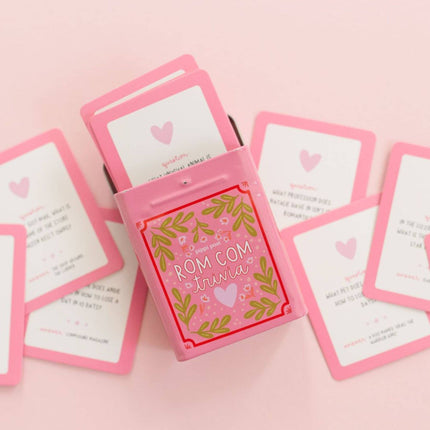 Rom Com Trivia Game - Deck of Cards + Storage Tin