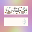 Secret Gardens Handmade Bookmark 5.6 in