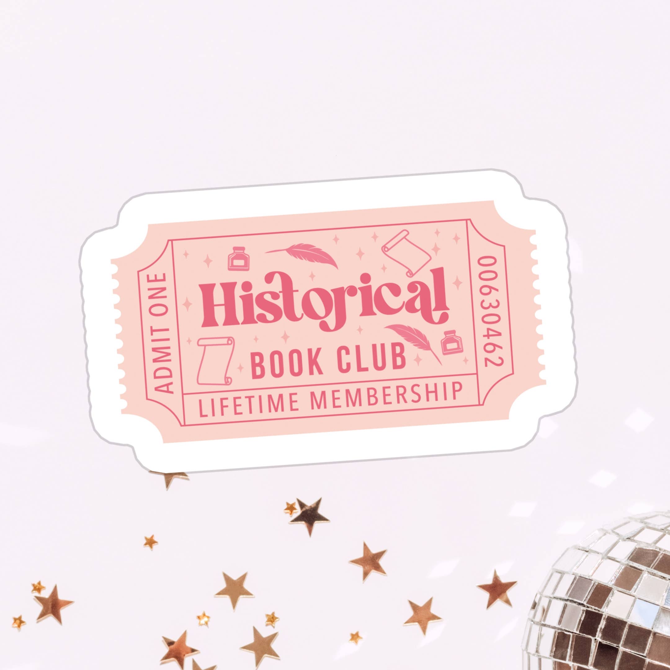 Bookish Historical Romance Books Waterproof Vinyl Sticker