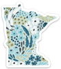 Minnesota 3x3in. Floral State Sticker