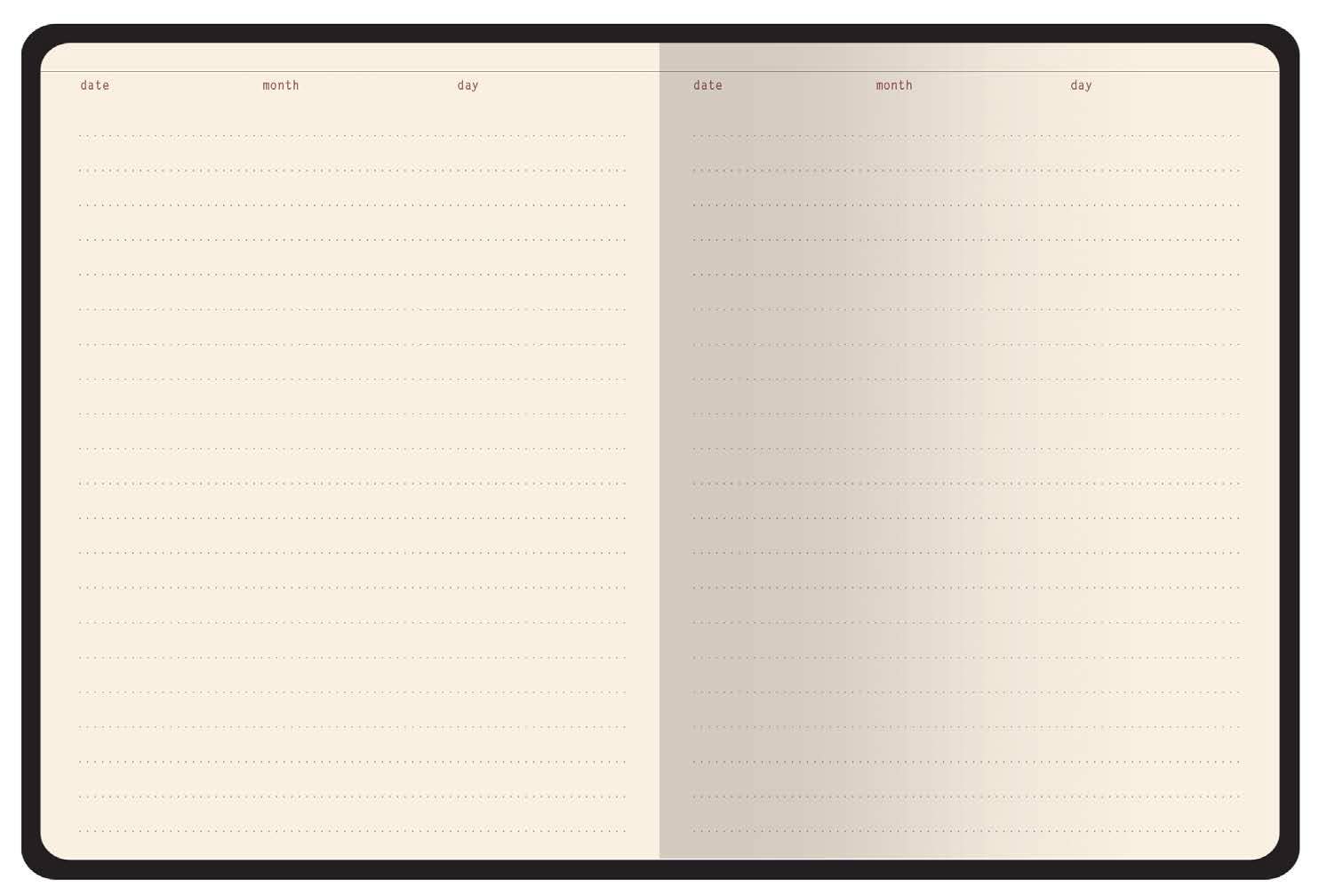 A6 Vegan Leather Hardcover Daily Planner -Greens and Flowers