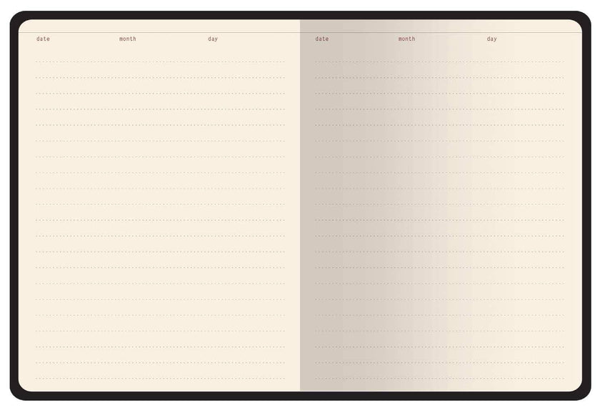 A6 Vegan Leather Hardcover Daily Planner -Greens and Flowers