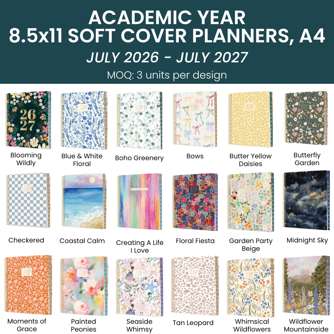 2026-27 Soft Cover Academic Planner, 8.5x11 Size