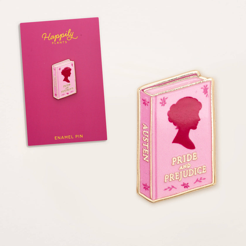 Jane Austen, Pride & Prejudice Book Pin, Literary Gifts