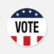 Vote - 3x3 Weatherproof Colorful Sticker